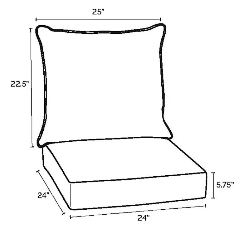 Kirklands Home Sapphire Stripe 2-pc. Outdoor Deep Seat Cushion Blue Clearance