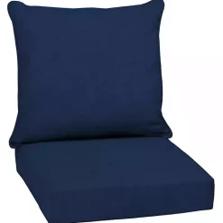 Kirklands Home Sapphire Texture Outdoor Deep Seat Cushions Blue Clearance