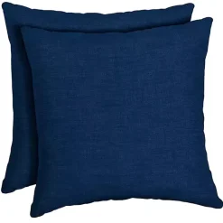 Kirklands Home Sapphire Texture Outdoor Pillows, Set of 2 Blue Clearance