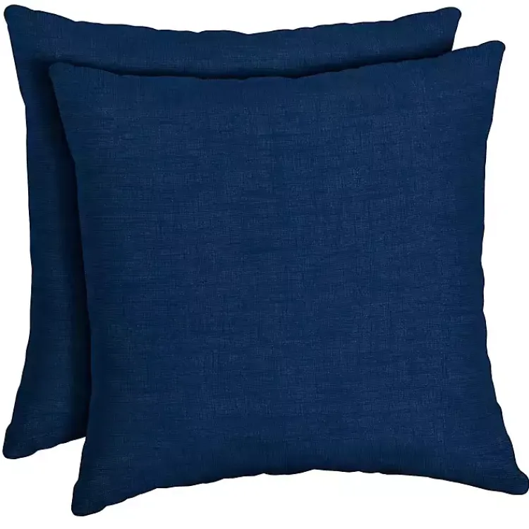 Kirklands Home Sapphire Texture Outdoor Pillows, Set of 2 Blue Clearance