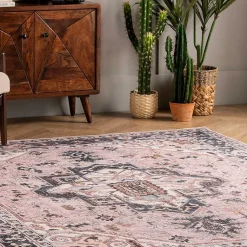 Kirklands Home Sasha Medallion Washable Area Rug, 4x6 Best