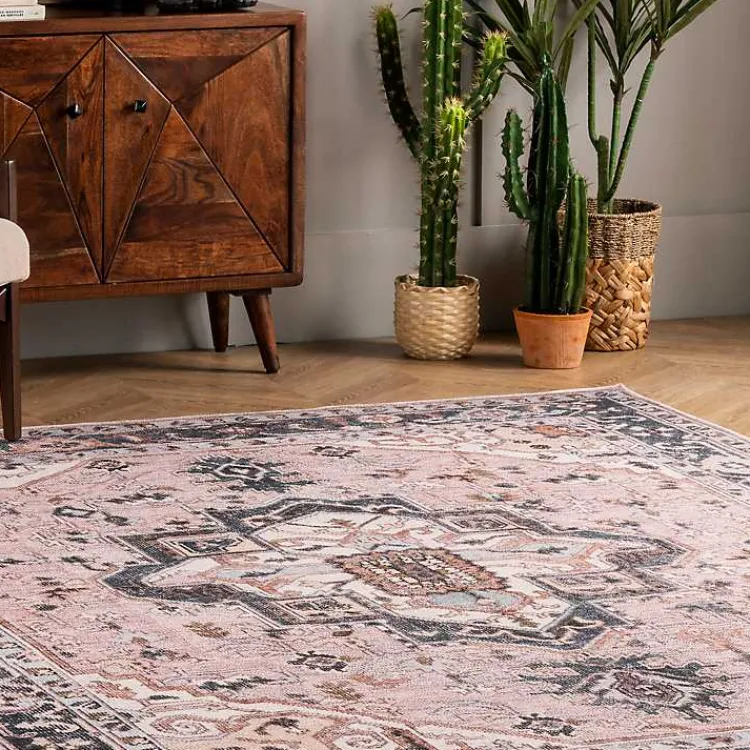 Kirklands Home Sasha Medallion Washable Area Rug, 4x6 Best