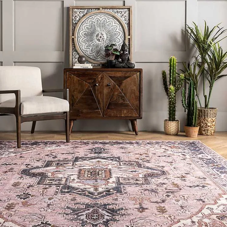 Kirklands Home Sasha Medallion Washable Area Rug, 4x6 Best