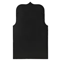 Kirklands Home Satin Arched Scallop Wall Mirror Black Outlet