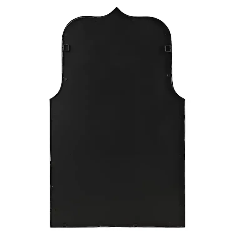 Kirklands Home Satin Arched Scallop Wall Mirror Black Outlet