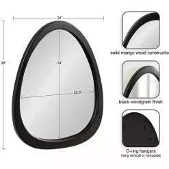 Kirklands Home Satin Black Asymmetrical Wall Mirror Discount