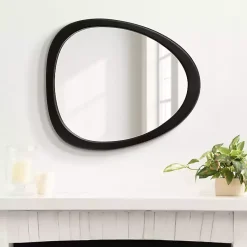 Kirklands Home Satin Black Asymmetrical Wall Mirror Discount