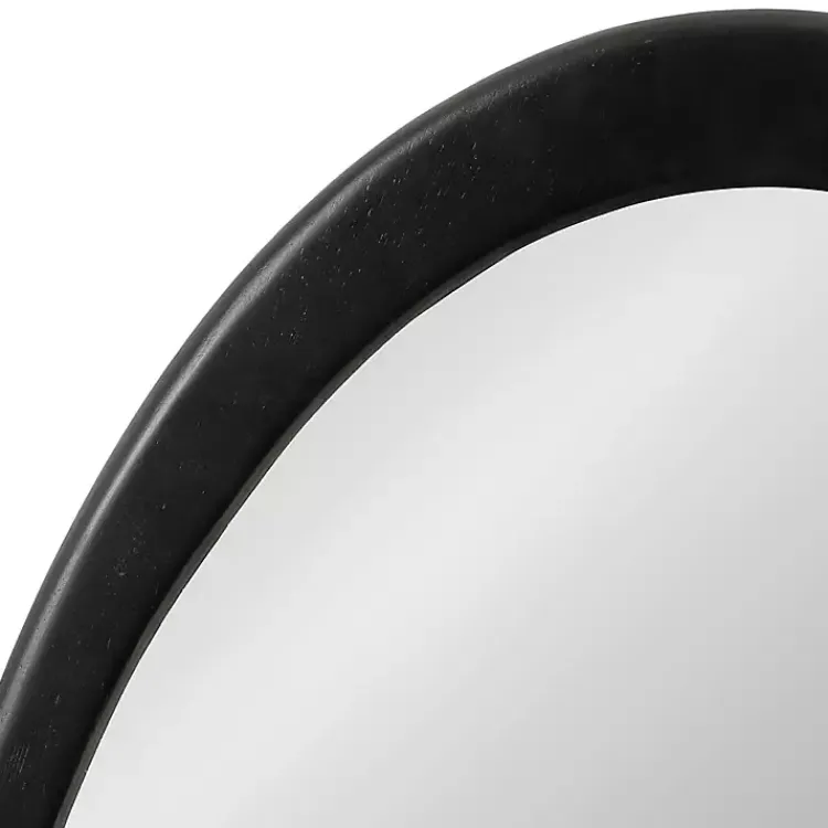 Kirklands Home Satin Black Asymmetrical Wall Mirror Discount