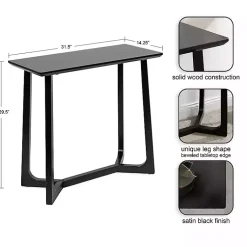 Kirklands Home Satin Olivia Console Table Black Hot