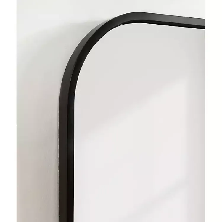 Kirklands Home Satin Wide Arch Wall Mirror Black Online