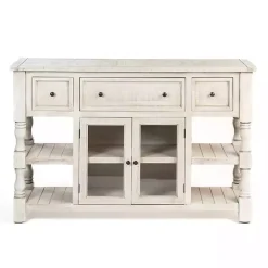 Kirklands Home Savannah Cream Distressed Cabinet Ivory Best
