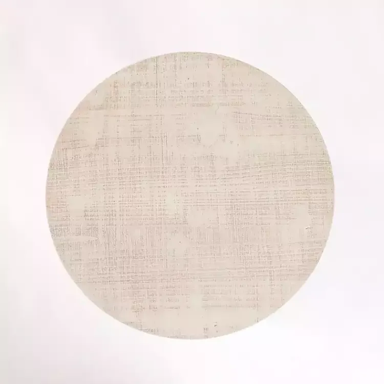 Kirklands Home Savannah Cream Distressed Round Accent Table White Outlet