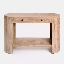 Kirklands Home Sawmark 2-Drawer Console Table Brown Hot