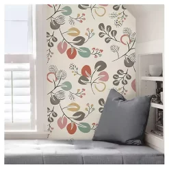Kirklands Home Scandinavian Botanical Peel & Stick Wallpaper New