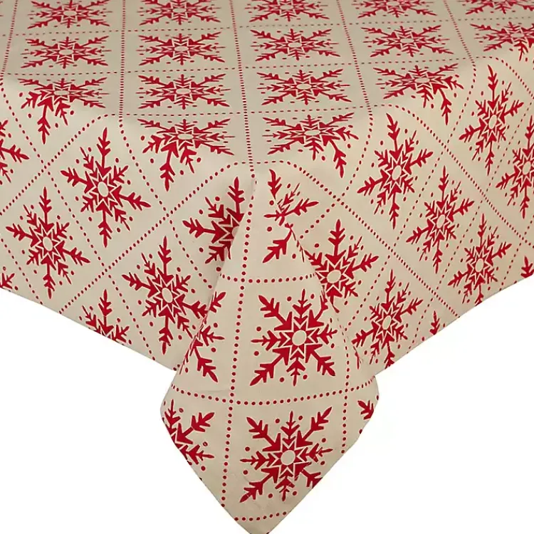 Christmas Dining & Entertaining>Kirklands Home Scandinavian Snowflake Tablecloth, 60x84 in.
