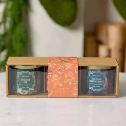 Candles>Kirklands Home Scents of the Holidays Jar Candles, Set of 3 Multi