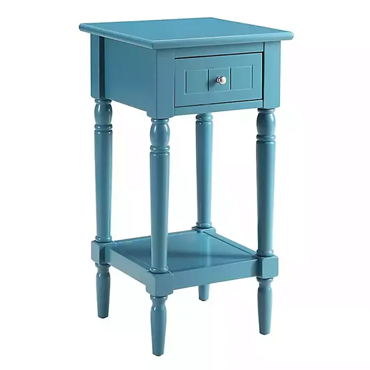 Kirklands Home Sea French Country Square Accent Table Blue Sale