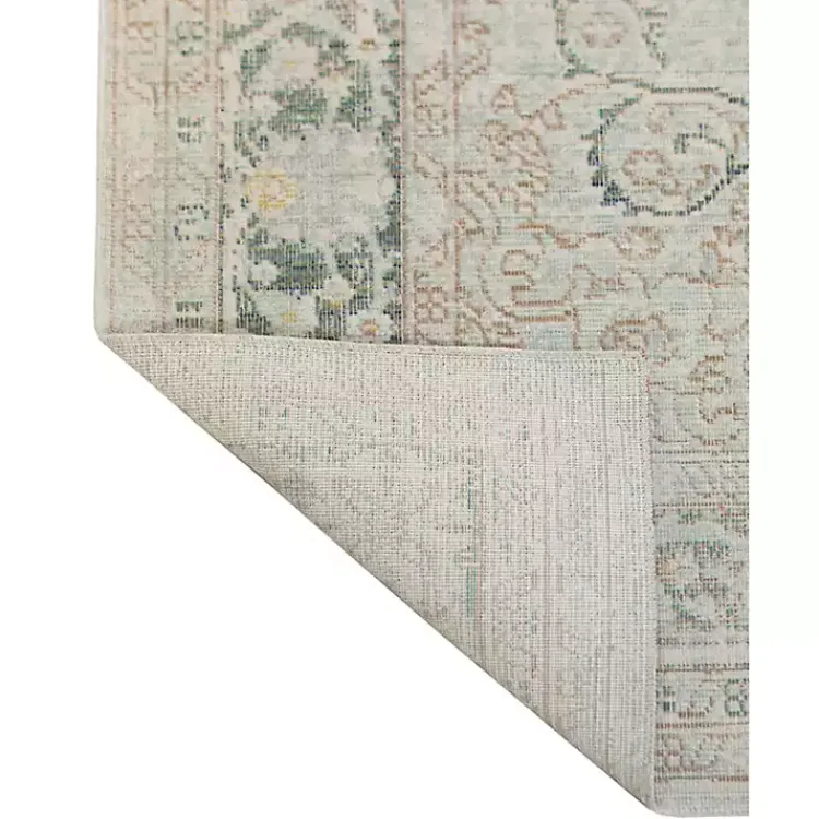 Kirklands Home Sea Vintage Medallion Area Rug, 2x3 Green New