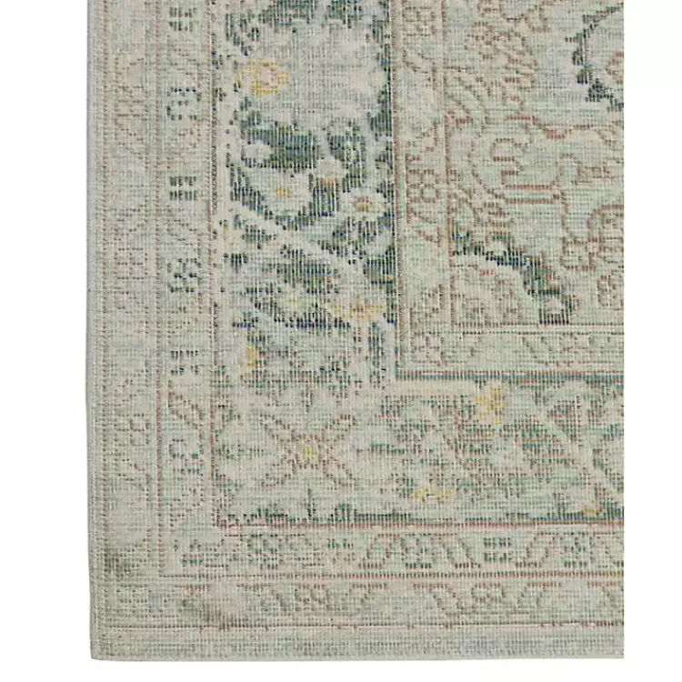Kirklands Home Sea Vintage Medallion Area Rug, 5x7 Green Clearance