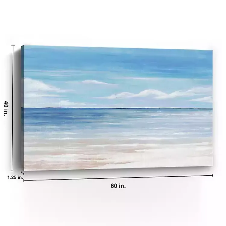 Kirklands Home Sea Landscape III Giclee Canvas Art Print Blue Hot