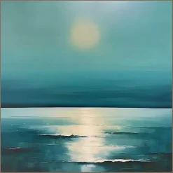 Kirklands Home Sea Sunrise Framed Canvas Art Print New