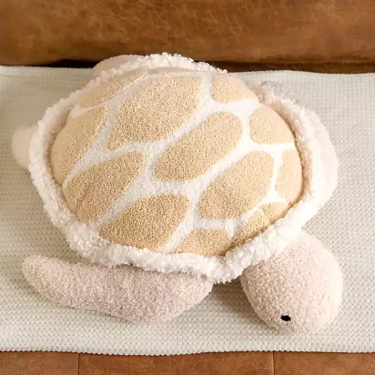 Pillows>Kirklands Home Sea Turtle Boucle Pillow