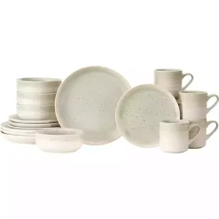Kirklands Home Seafoam Abode Speckled 16-pc. Dinnerware Set Green New