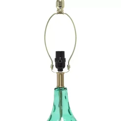 Kirklands Home Seafoam Dimpled Glass Teardrop Table Lamp Blue Online