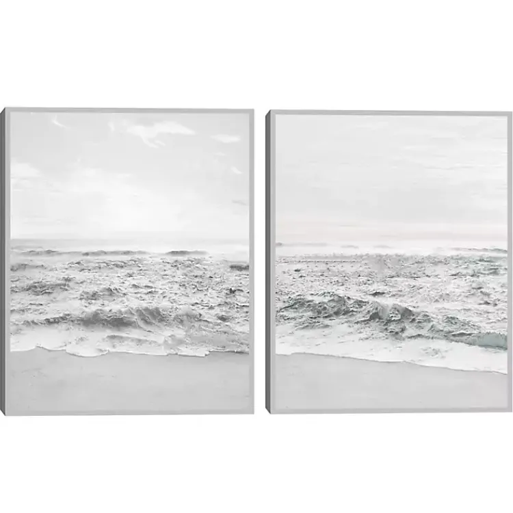 Kirklands Home Seafoam Gentle Tides 2-pc. Framed Wall Art Set Outlet