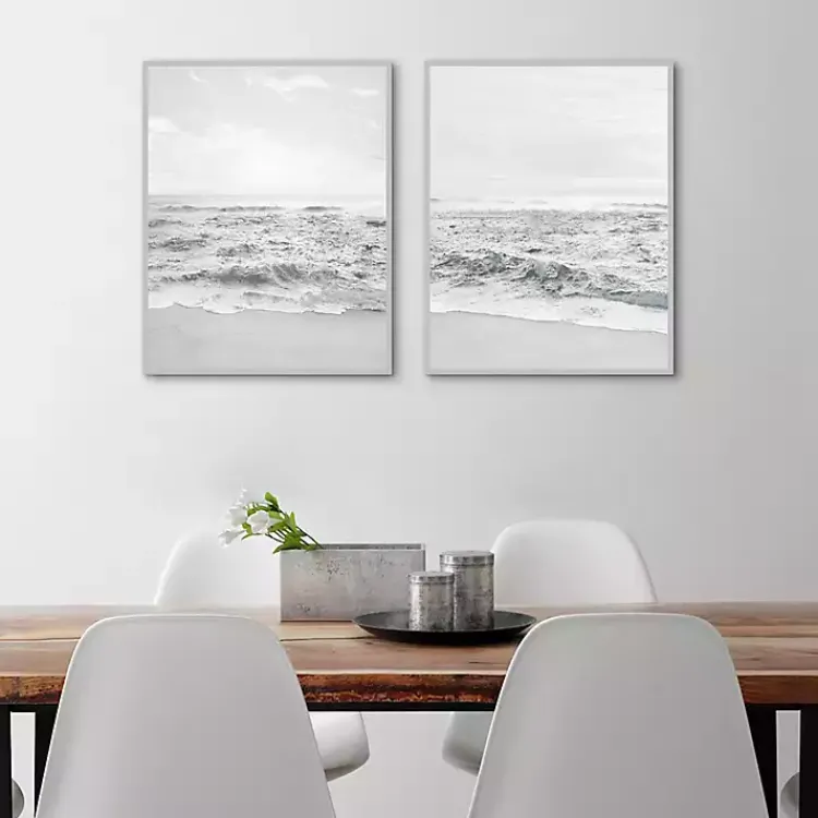 Kirklands Home Seafoam Gentle Tides 2-pc. Framed Wall Art Set Outlet