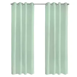 Kirklands Home Seafoam Boucle Sheer Curtain Panel, 84 in. Green Hot