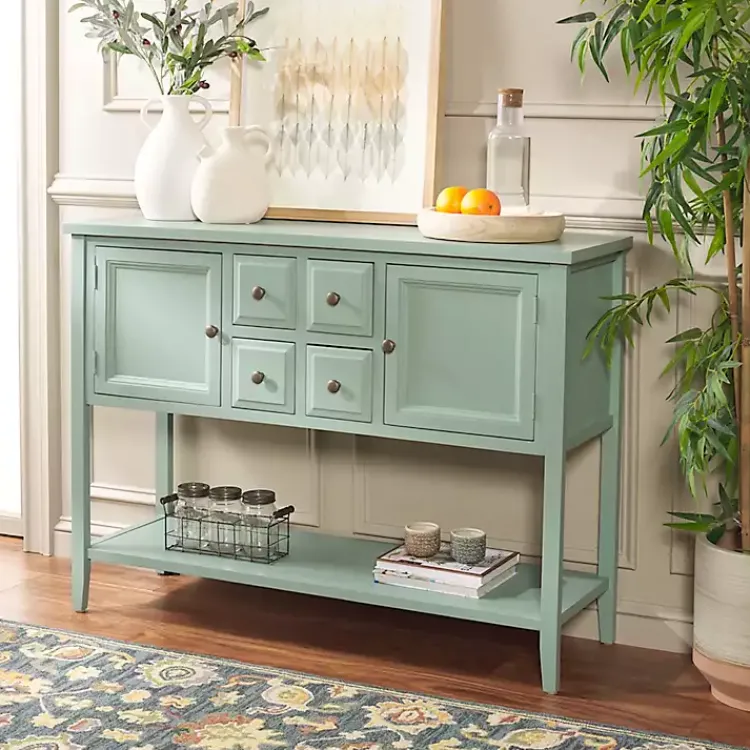 Kirklands Home Seafoam 4-Drawer Charlotte Sideboard Green Sale
