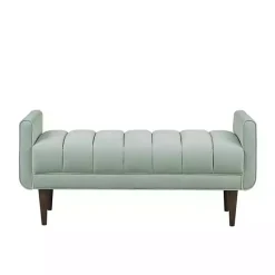 Kirklands Home Seafoam Velvet Bench Green Outlet