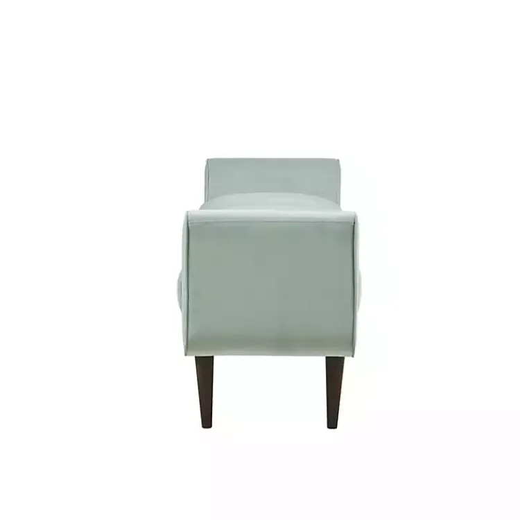 Kirklands Home Seafoam Velvet Bench Green Outlet