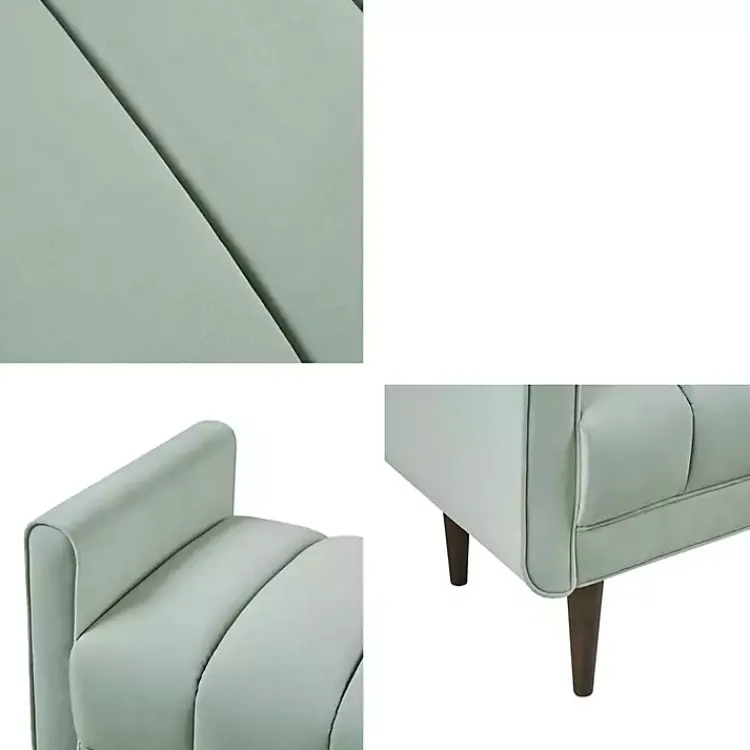 Kirklands Home Seafoam Velvet Bench Green Outlet