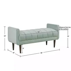Kirklands Home Seafoam Velvet Bench Green Outlet