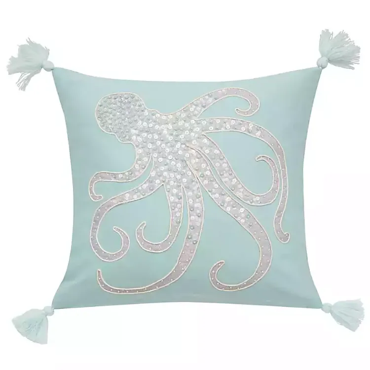 Pillows>Kirklands Home Seaglass Octopus Pillow