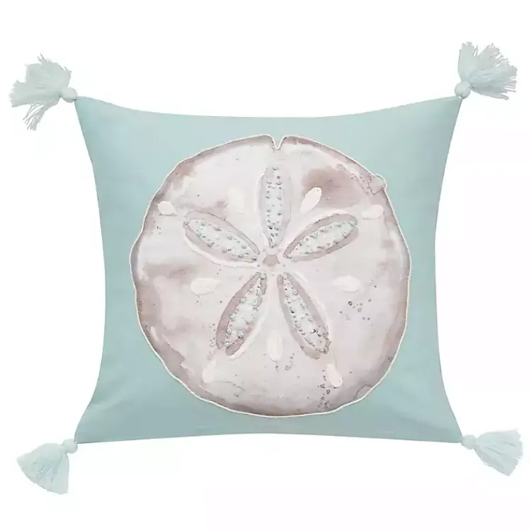 Pillows>Kirklands Home Seaglass Sand Dollar Pillow