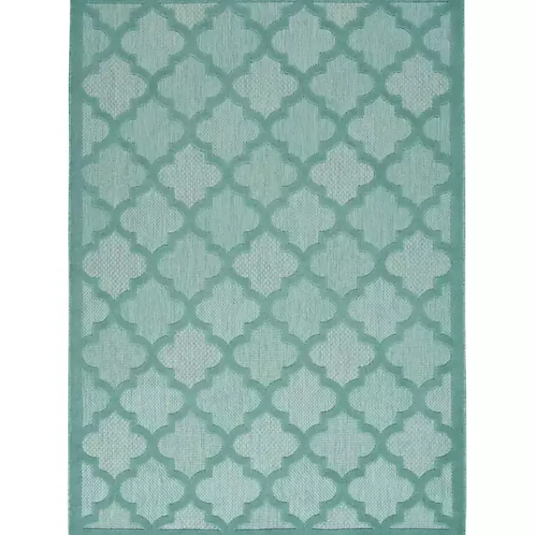 Kirklands Home Seaglass Trellis Outdoor Area Rug, 5x7 Clearance