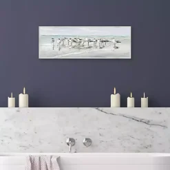 Kirklands Home Seagull Gathering Framed Canvas Art Print Multi Discount