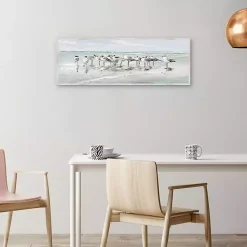 Kirklands Home Seagull Gathering Framed Canvas Art Print Multi Discount