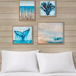 Kirklands Home Seascape Multi-Sized Canvas Art Prints, Set of 4 Blue Online