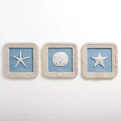 Kirklands Home Seashell Rope Trim Wall Plaques, Set of 3 Best
