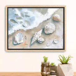 Kirklands Home Seashells by the Seashore Framed Canvas Art Print Outlet
