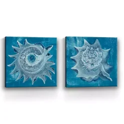 Kirklands Home Seashore Canvas Art Prints, Set of 2 Blue Outlet