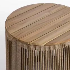 Kirklands Home Seaside Outdoor Accent Table Brown Hot