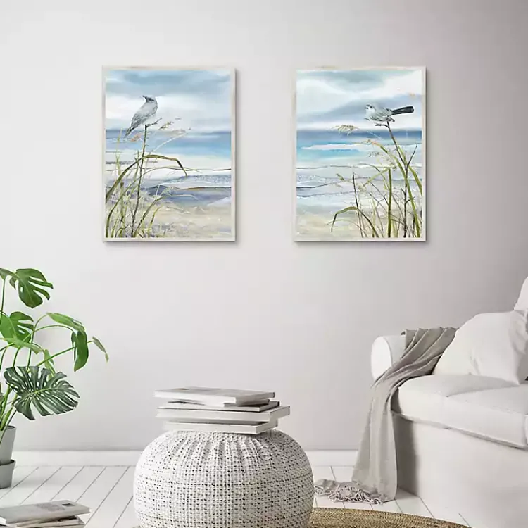 Kirklands Home Seaside Rest Framed Canvas Art Prints, Set of 2 Blue Best