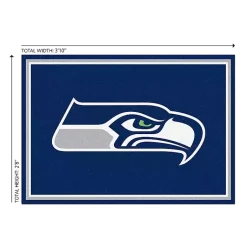 Kirklands Home Seattle Seahawks Area Rug, 3x4 Blue Outlet
