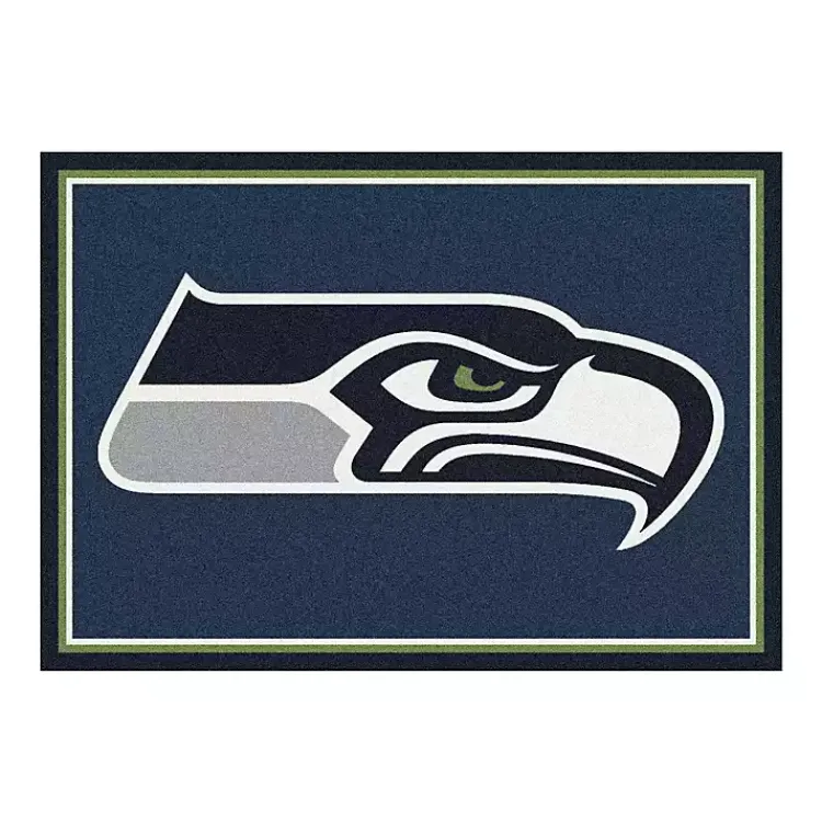 Kirklands Home Seattle Seahawks Area Rug, 4x6 Blue Hot