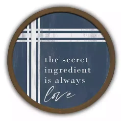 Kirklands Home Secret Ingredient Love Round Framed Plaque Brown Online